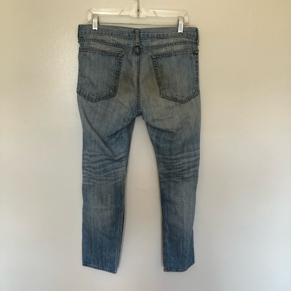 Rag & Bone Boyfriend Jeans Moss Wash with Holes Lightwash Blue 26 - Picture 4 of 8